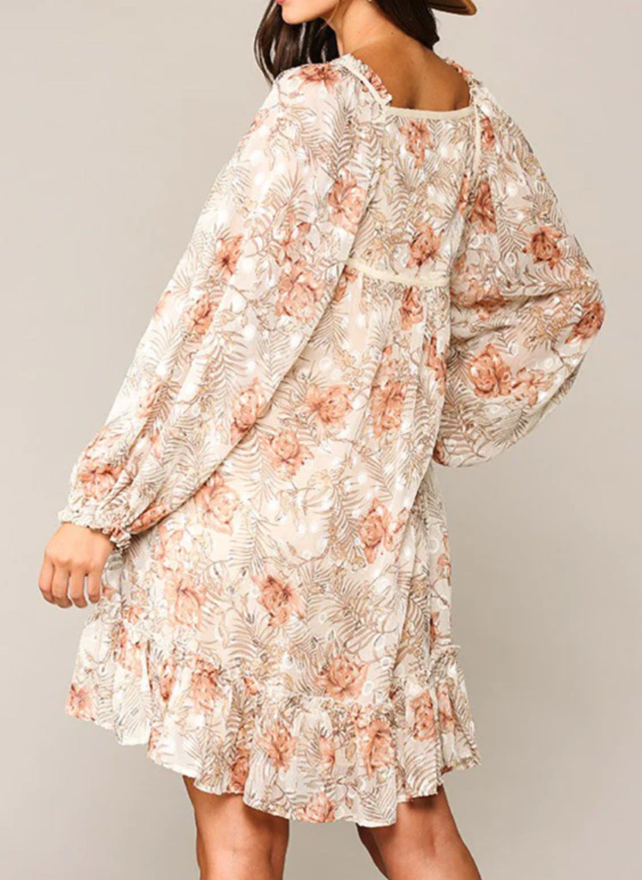 Never Enough Flowers Chiffon Dress