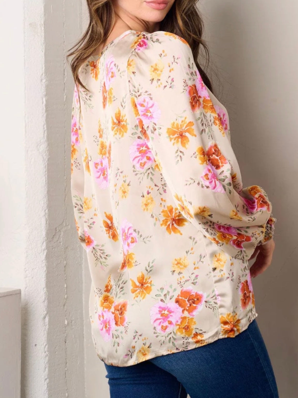 Joy Satin Floral Top