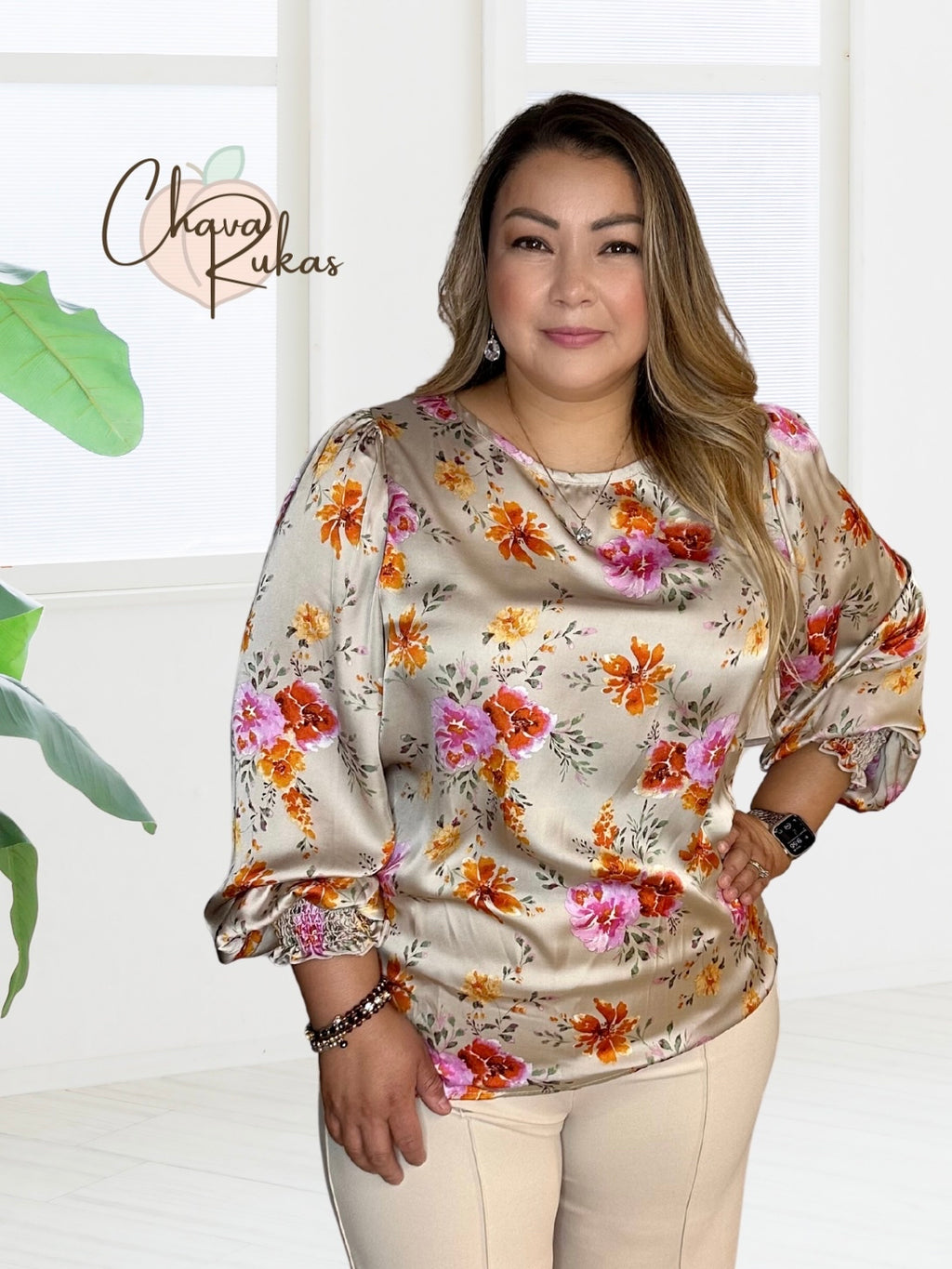 Joy Satin Floral Top