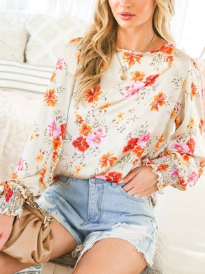 Joy Satin Floral Top