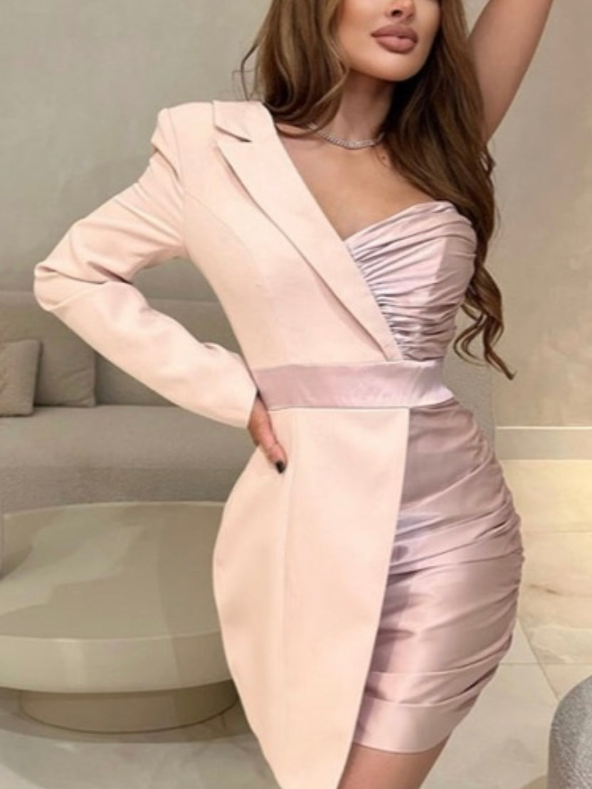 Business Affair One Shoulder Dress