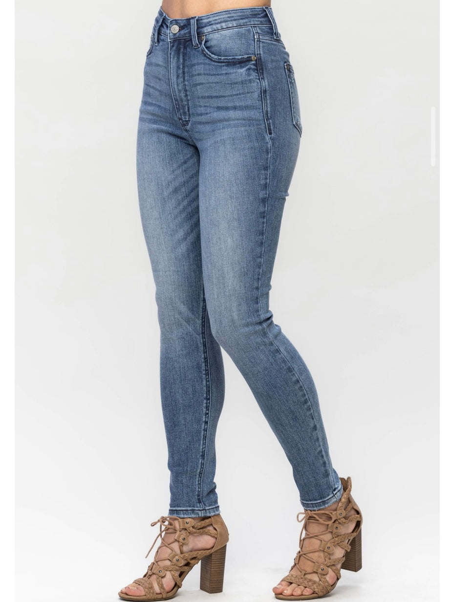 Hilda Judy Blue Tummy Control Jeans -Plus