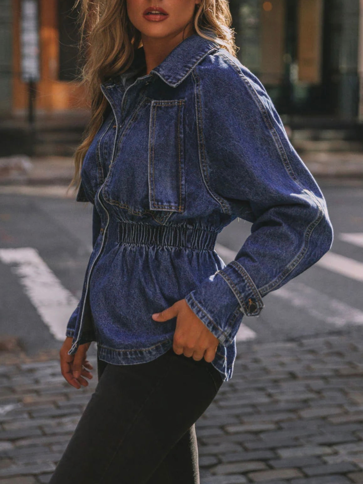 Dawson Elastic Waist Denim Jacket