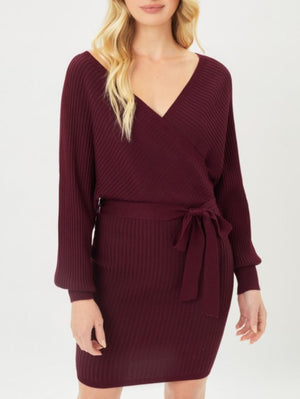 Forever Mine Belted Sweater Dress