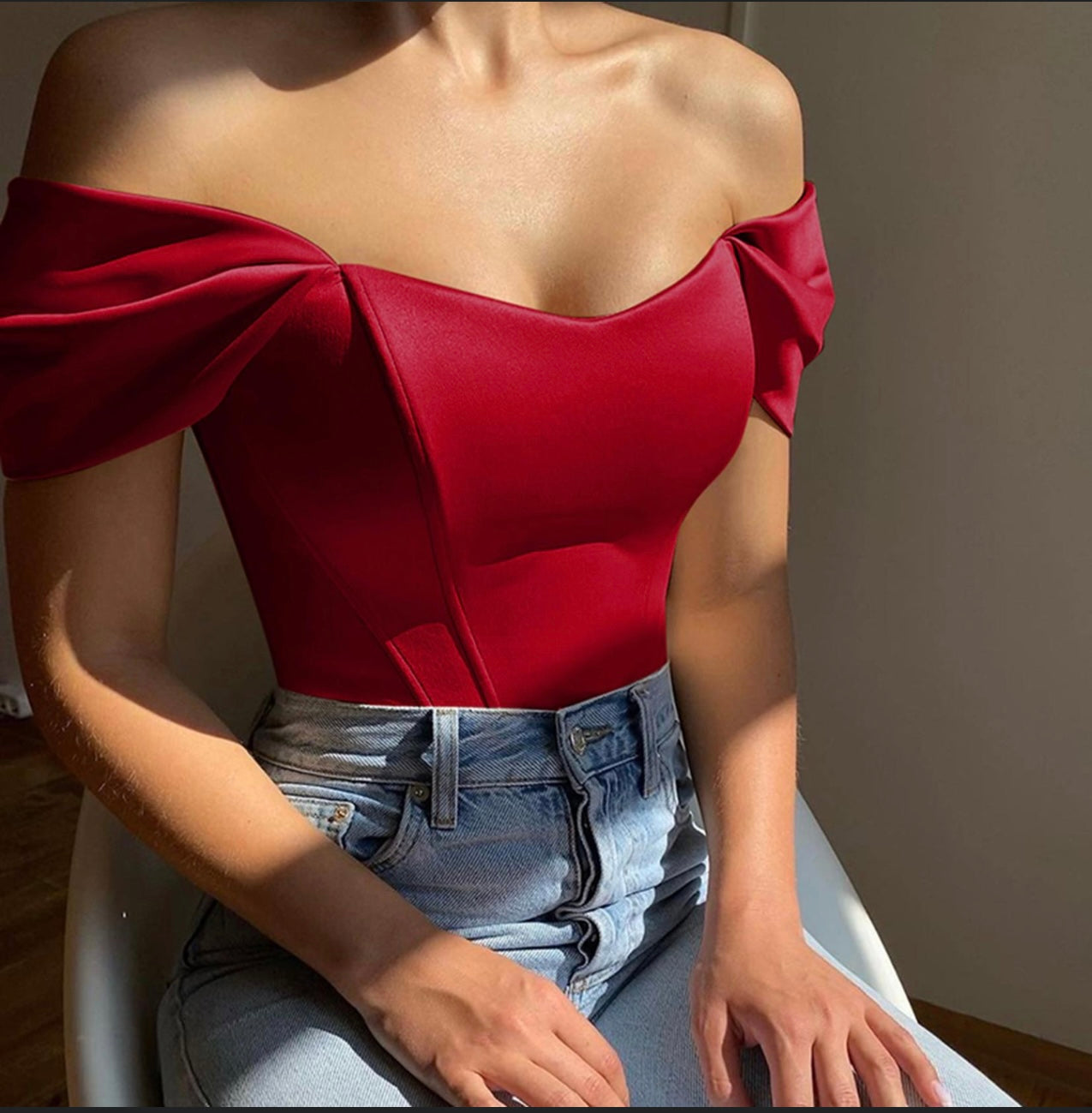 Hottie Corset Off Shoulder Top