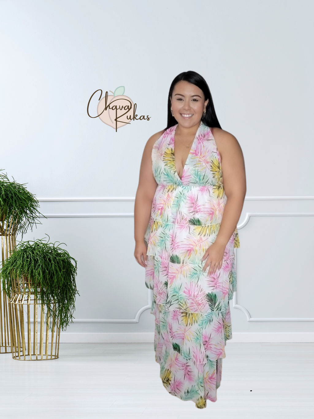 Tropical Bliss Layered Maxi - Plus