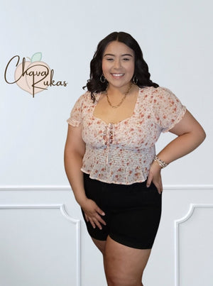 Cassandra Chiffon Smocked Top