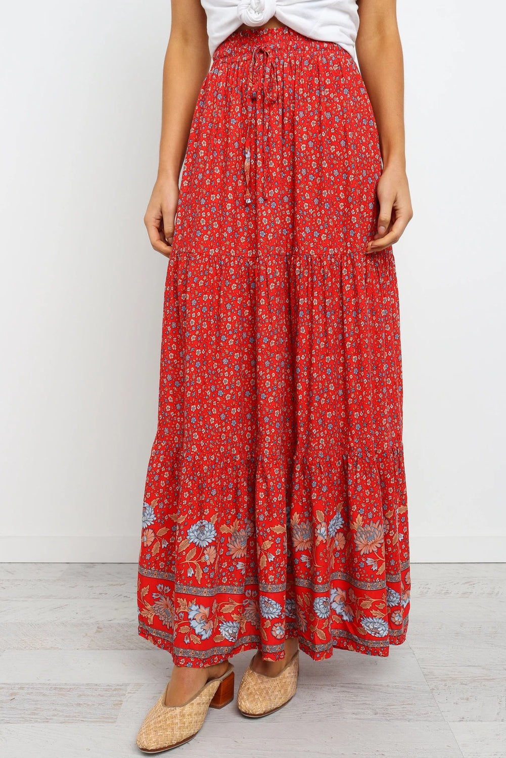 Country Soul Floral Maxi Skirt