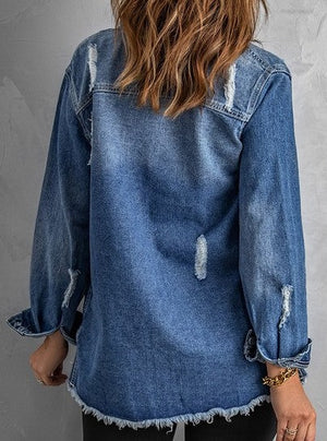 Emma Distressed Denim Jacket