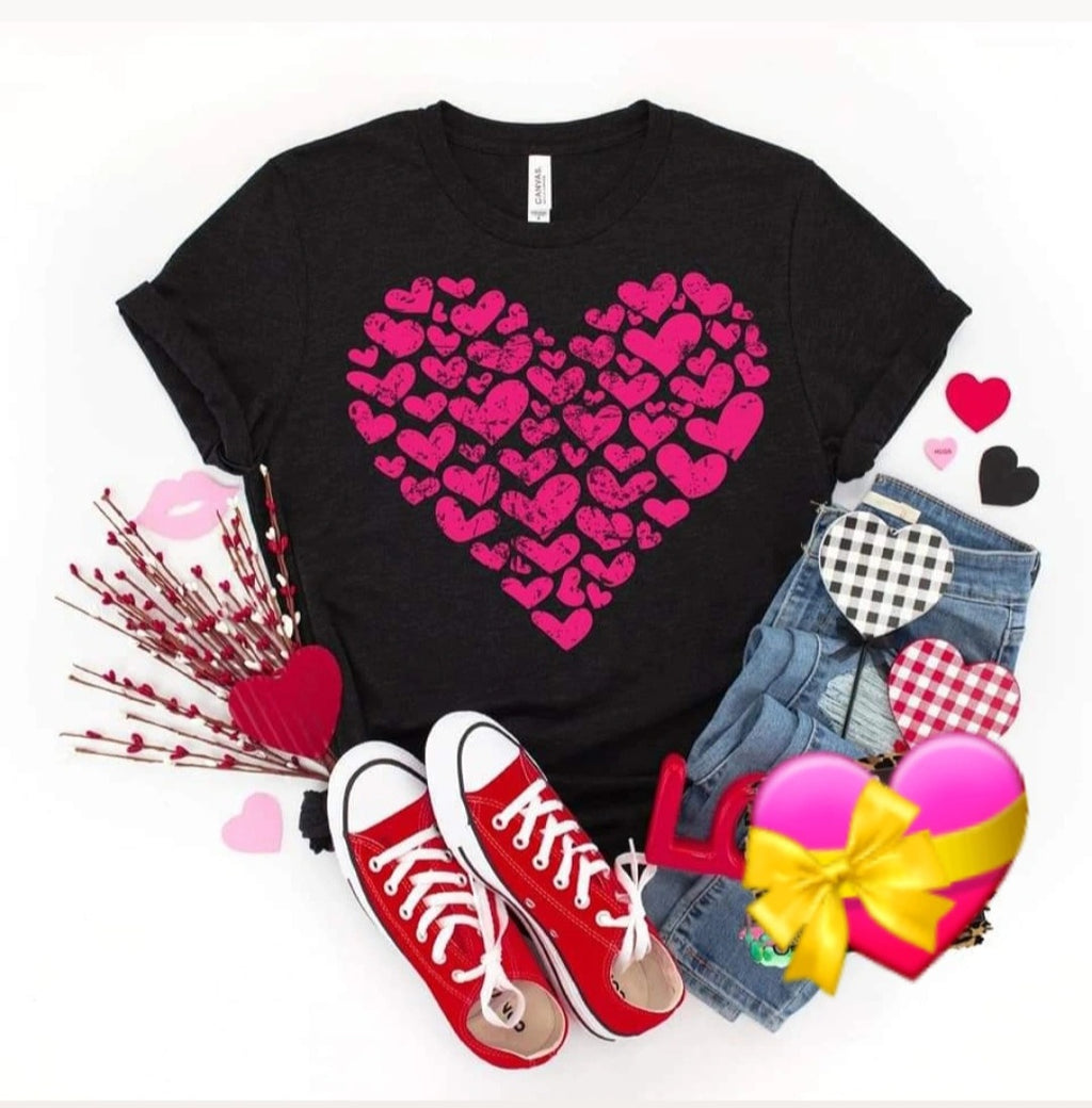 Pink Hearts Tee