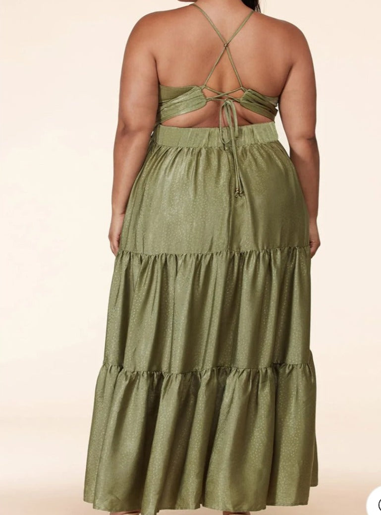 This Love I Found Tiered Maxi Dress-Plus