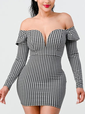 Rebecca Off Shoulder Mini Dress