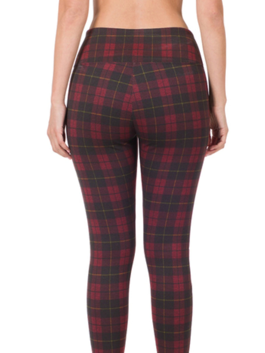 Naughty or Nice Plaid Skinny Pants