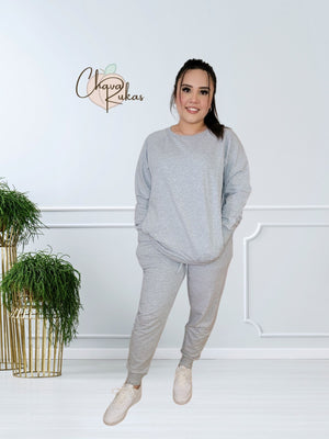 Unbothered Oversized Sweatshirt & Jogger Sweatpants Set