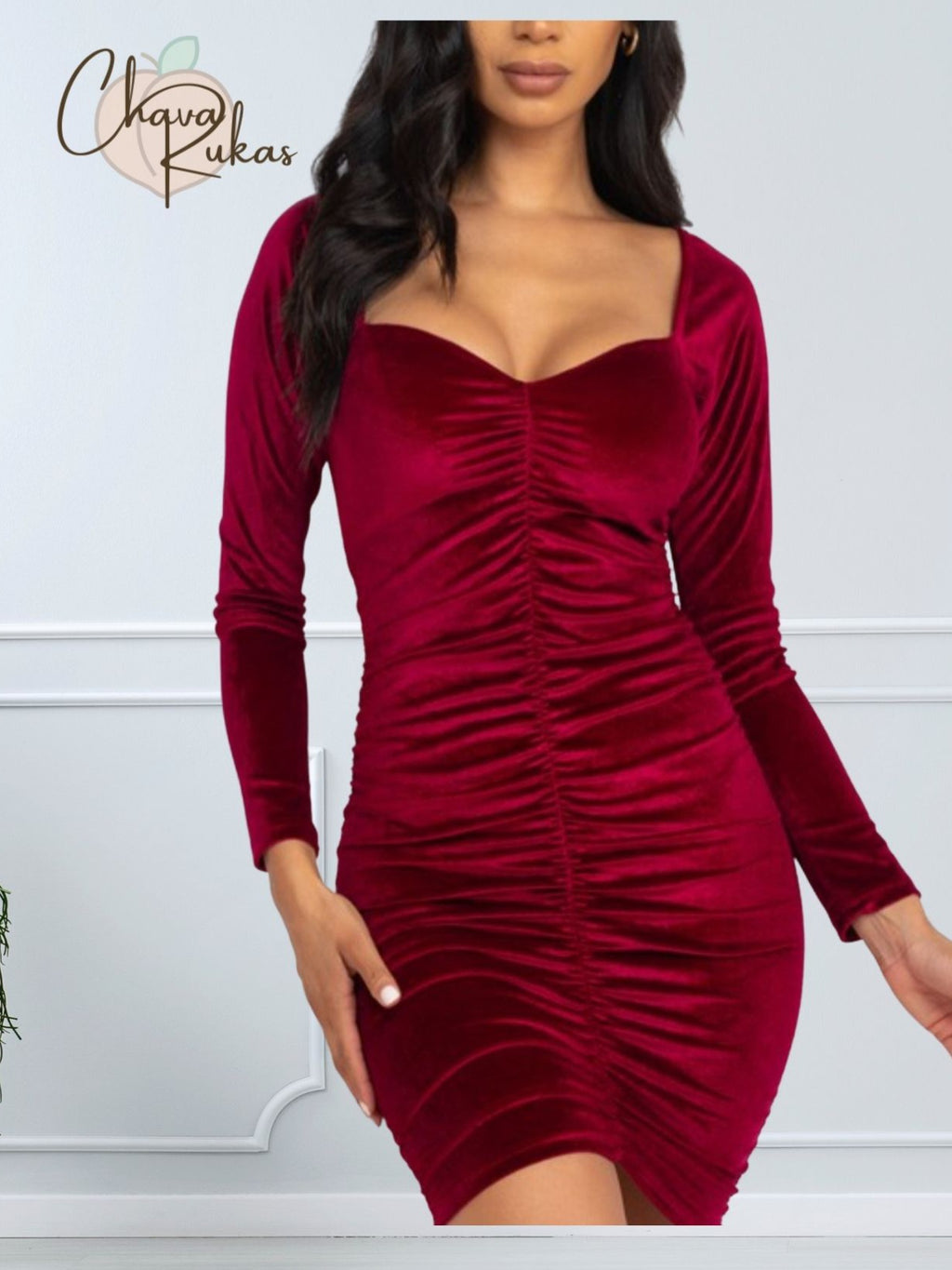 Velvet Desire Ruched Dress