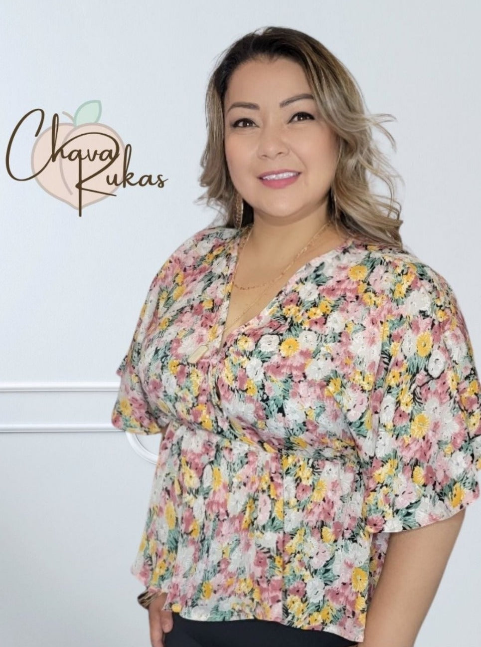 Summertime Blooms Floral Peplum Top