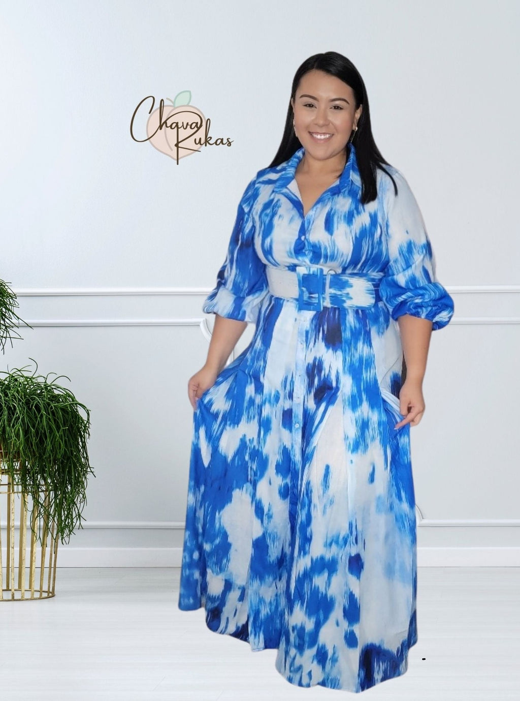 Lost In A Daze Tie Dye Maxi Dress-Plus