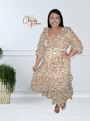 Chasing Spirits Ruffle Floral Dress