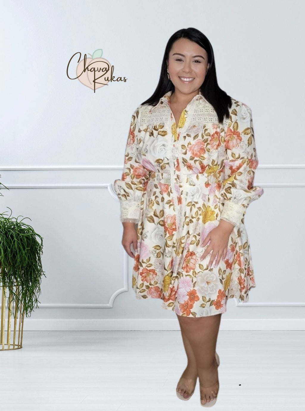 Fall Into Happiness Mini Dress -Plus