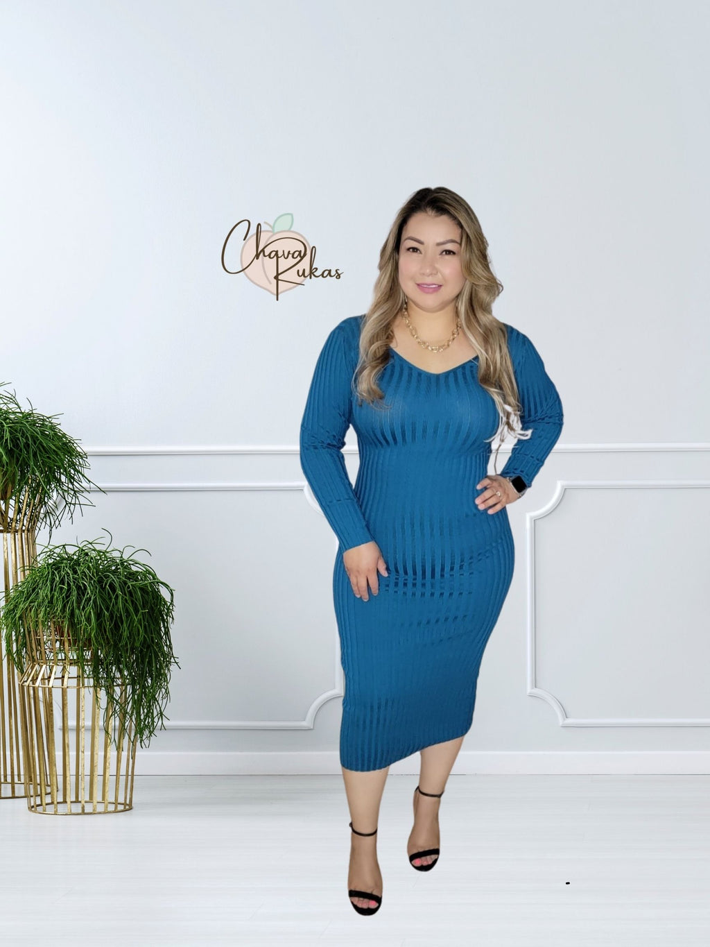 Crispy Days Ribbed Dress