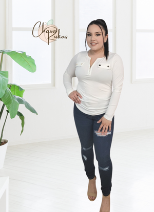 Jessica Long Sleeve Ribbed Top