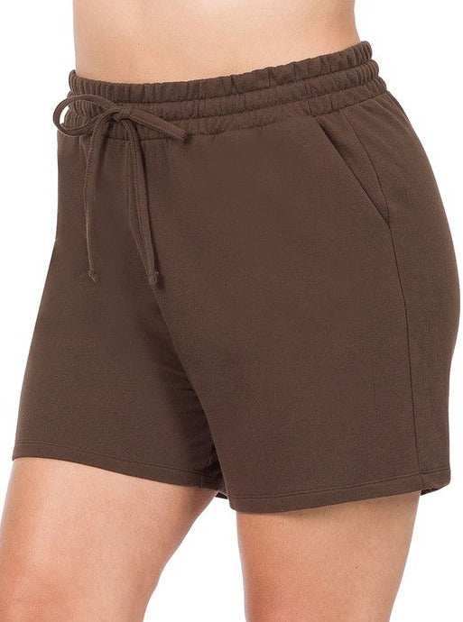 Day Off Cotton Drawstring Shorts - PLUS