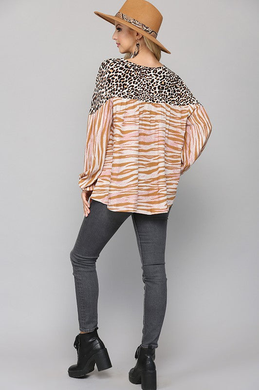 Stay Wild Animal Print Top