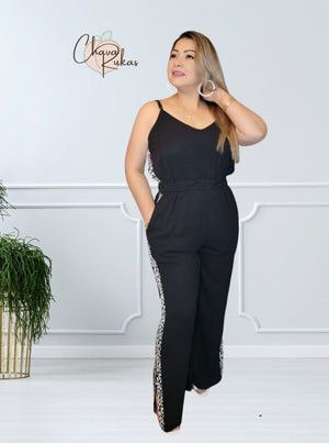 Take A Minute Black Jumpsuit